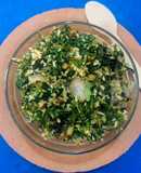 Gajar Saag (Carrot leaves) stir fried with coconut