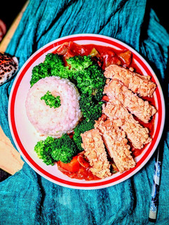 素(偽)豬排巧克力咖哩飯 - 五辛素 的食譜成品照片