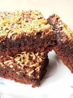 Foto resep Chewy Choco Cheese Brownies #BikinRamadanBerkesan