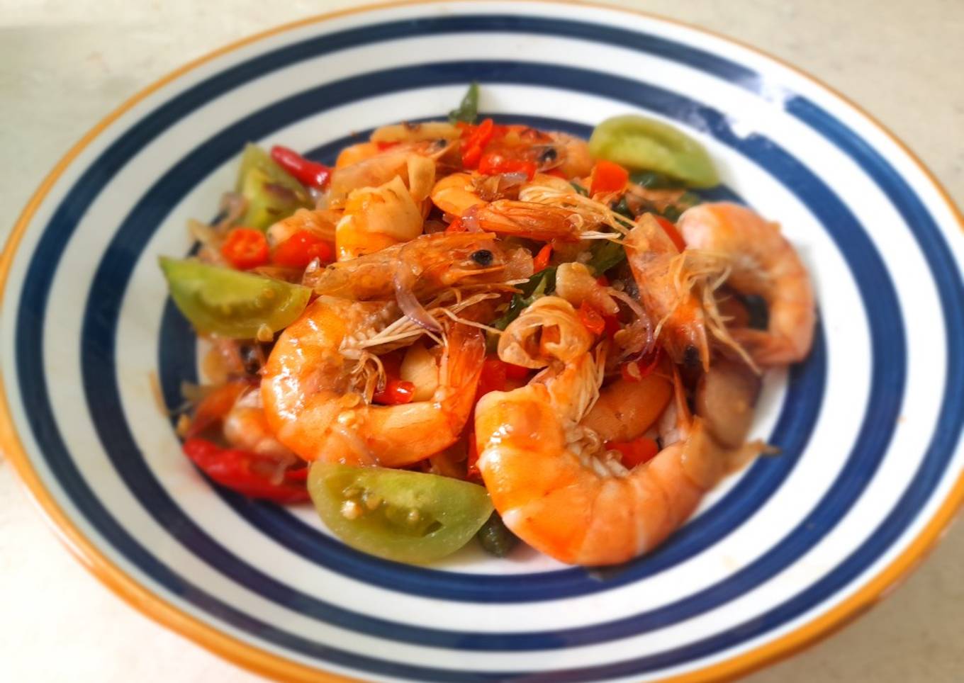 Udang tumis cabe