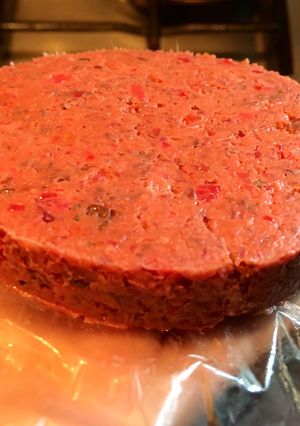 Una foto de Hamburguesa veggie para freezer 🍔🌱🥶
