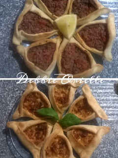 Una foto de Falsas Fatay de carne, de cebolla, queso y Bacón!