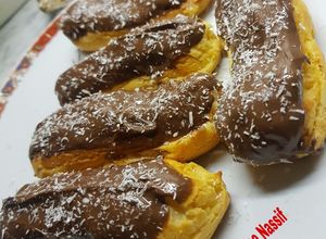 صورة لوصفة طريقة عمل الاكلير وهو حلو فرنسي لذيذ جدا😍