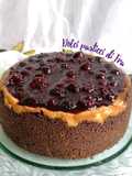 Cheesecake al cacao, more e mirtilli