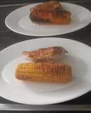 Pechuga de pollo con maíz