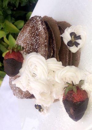 A picture of Chocolate pancakes.