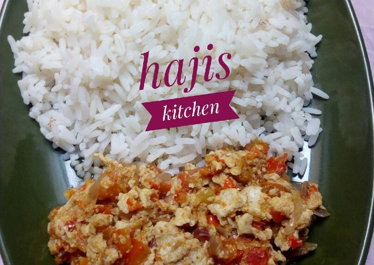 Recipe of Super Quick Homemade Rice and egg sauce | Satisfyingrecipe.web.app