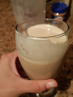 Una foto de Batido de proteína con café