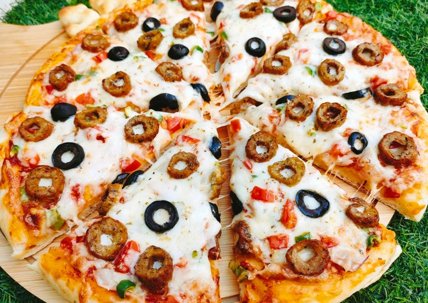 Chicken Kabab Chunks Pizza ๐๐๐