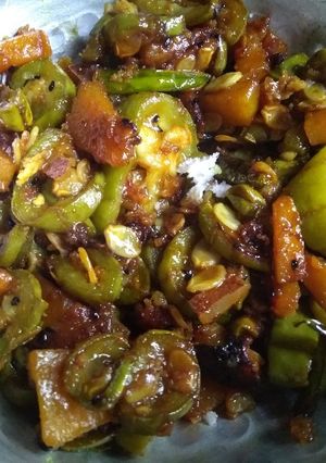 A picture of Ridge gourd pumpkin fry.