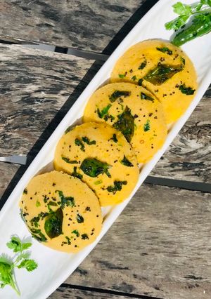 A picture of Dhokla idli.