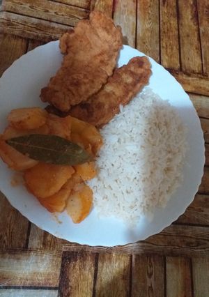 صورة لوصفة بطاطا الكوشة مع الاسكالوب والأرز