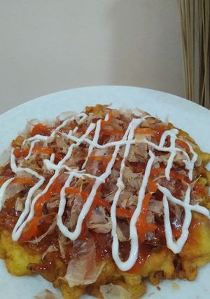 Foto resep Okonomiyaki Ayam Tanpa Nori