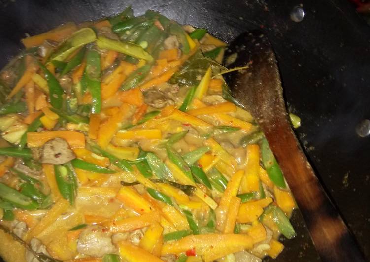 Resep Sayur santan wortel buncis + ampela, Bisa Manjain Lidah