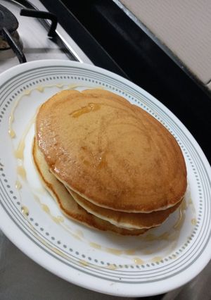A picture of Eggless fluffy pancakes.