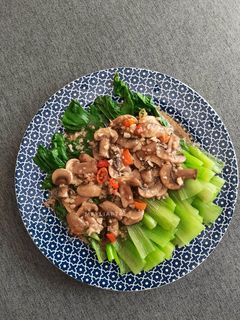 Foto resep Pokcoy Jamur Saus Tiram