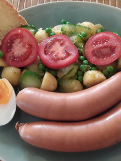 A picture of Sig's Potato, Cucumber and Pea Salad.