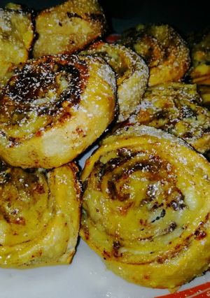 صورة لوصفة لفائف بالكريمة والقرفة