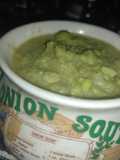 Sopa vegana de arvejas y puerro