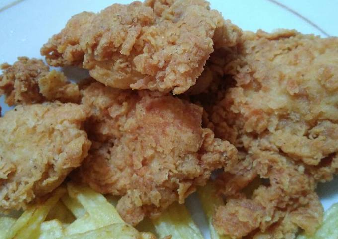 Ayam fillet crispy tanpa telur