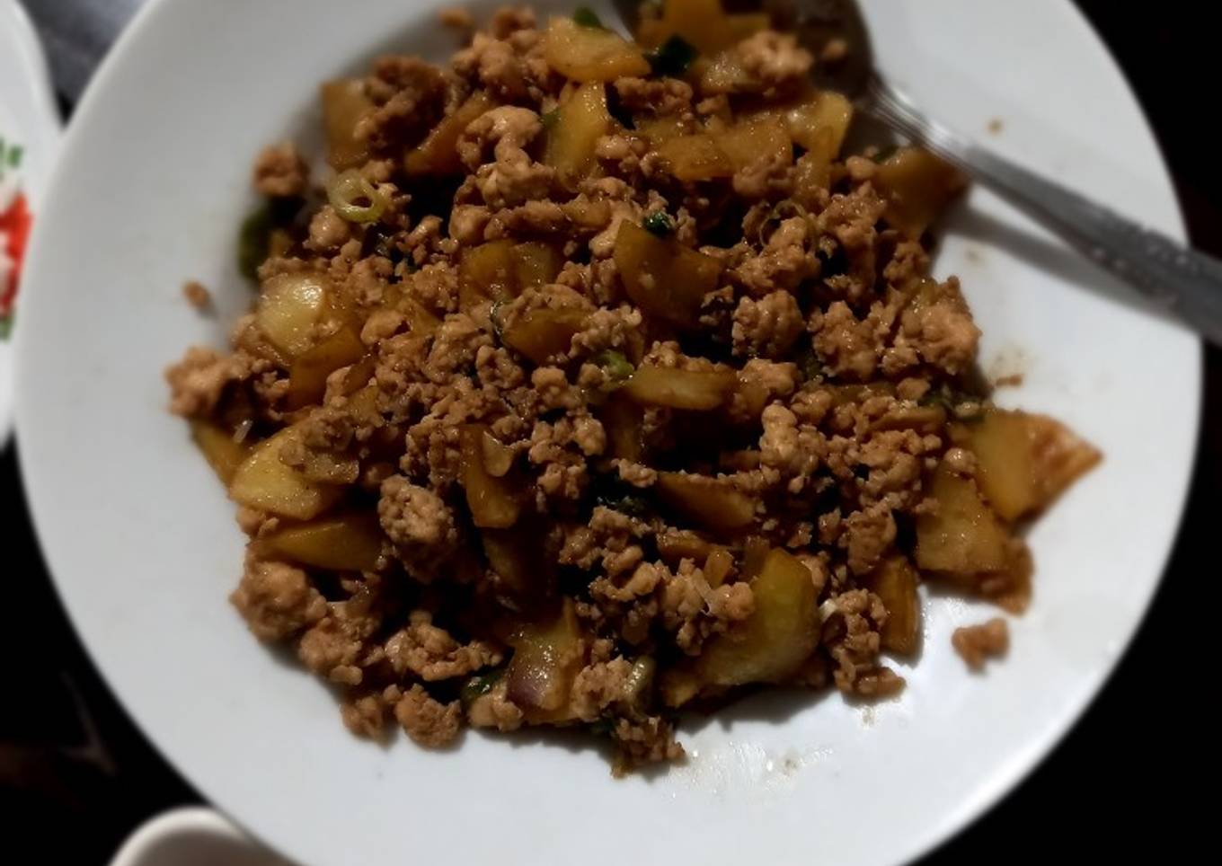Kentang Tumis Ayam Cincang