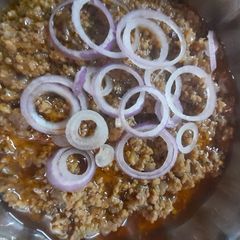 A picture of Fry qeema.
