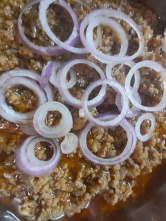A picture of Fry qeema.