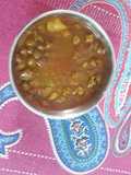 Green chole aloo