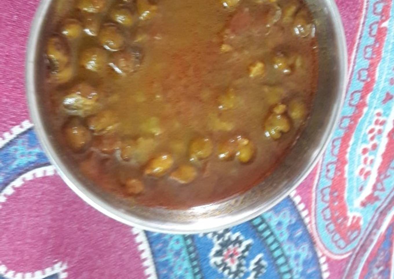 Green chole aloo