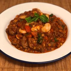 A picture of Game meat, butter bean and lentil cassoulet.