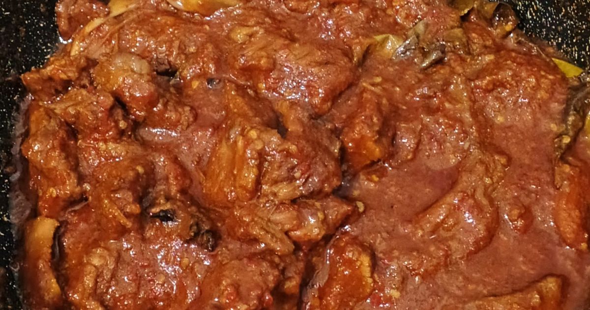 Daging Pedas Manis (bukan rendang)
