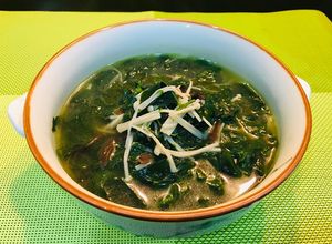 Hình của món Canh rau ngót nấu nấm (món chay).