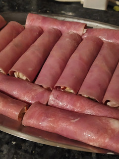 Una foto de Rollitos de Jamón York y vegetales