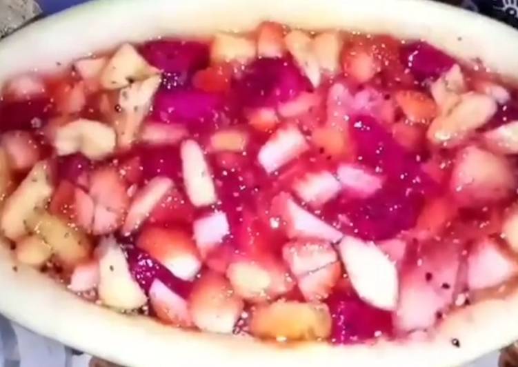 Resep Semangka Puding buah-buhan fresh 🤩, Sempurna
