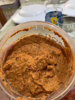 Una foto de Vegano: Hummus estilo sobrasada 💚