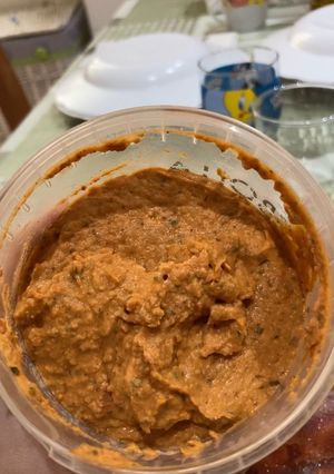 Una foto de Vegano: Hummus estilo sobrasada 💚