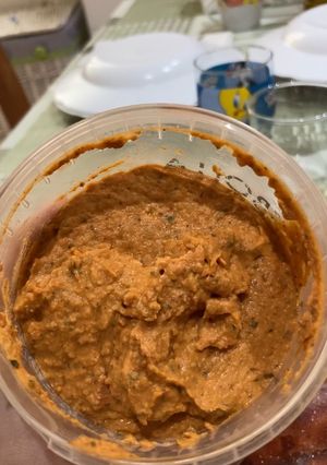 Una foto de Vegano: Hummus estilo sobrasada 💚
