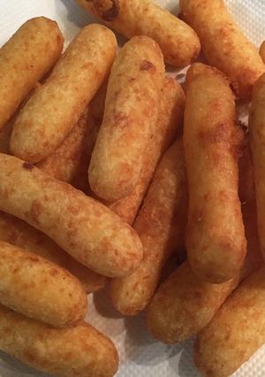 A picture of Quick Party Bites: Yuca Tequeños (Yuca and Cheese Croquettes).