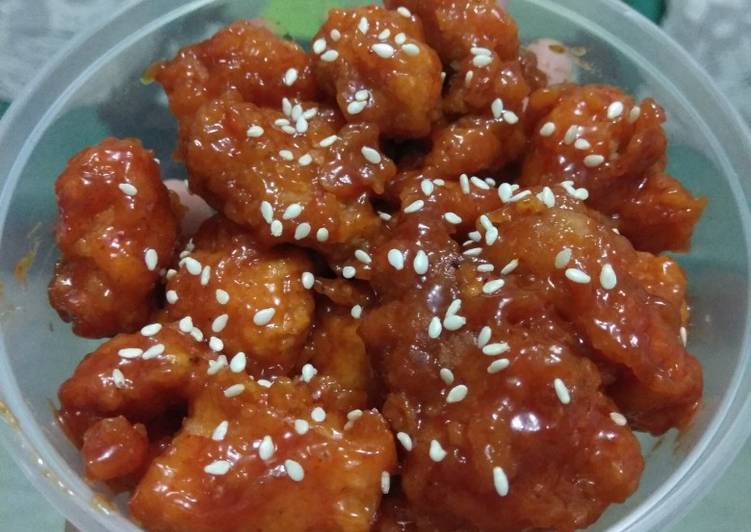 Saus Pedes Manis ala Korean Crispy Chicken