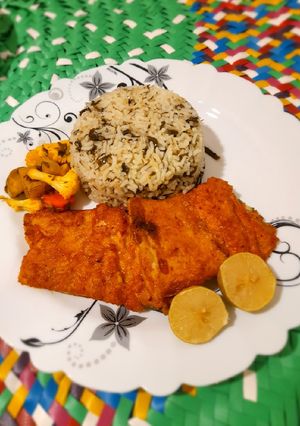 عکسی از دستور سبزی پلو با ماهی
