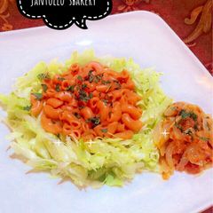 Pasta jallof onion sauce A picture of Pasta jallof onion sauce.