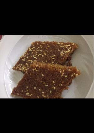 صورة لوصفة بسبوسة بالحليب المحمص