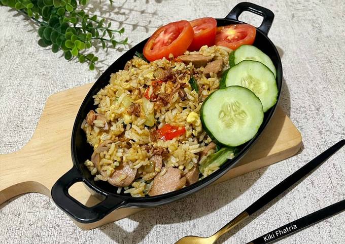 Tutorial Memasak Resep Nasi Goreng Sosis dan Telur