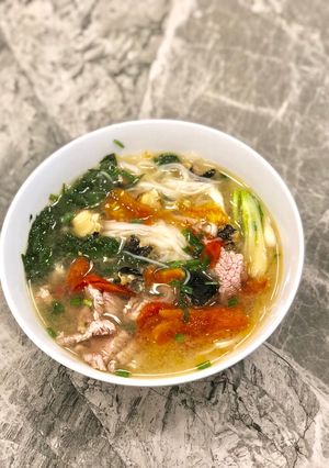 Hình của món Bún ốc Hà Nội.