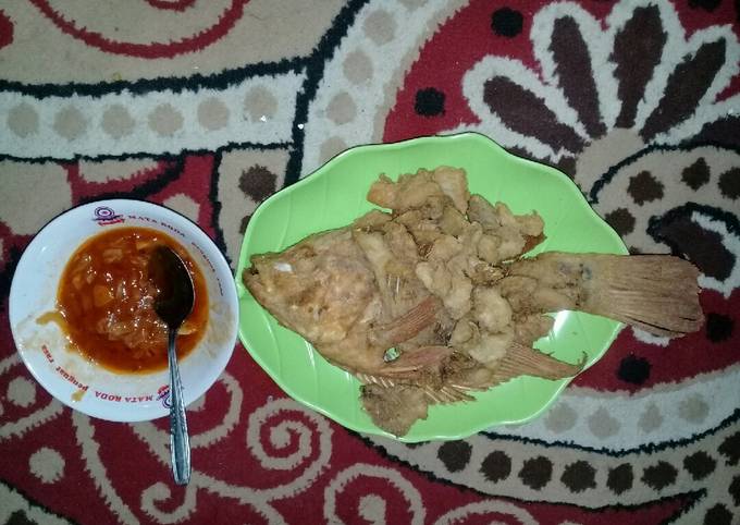 Resep termudah membuat Nila/Gurameh cryspy tepung asam manis yang sempurna