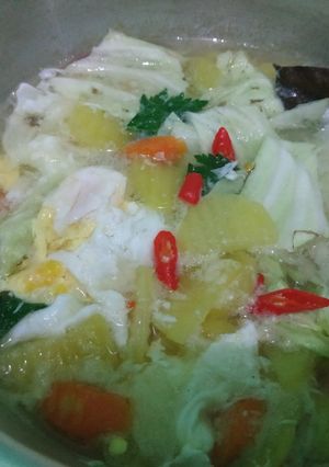 Foto resep Sayur bening ceplok telor