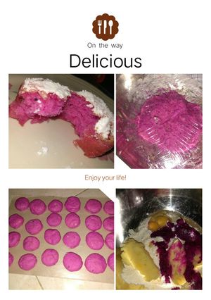 Foto resep Donat pink buah naga