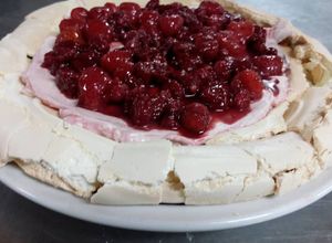 Una foto de Tarta pavlova