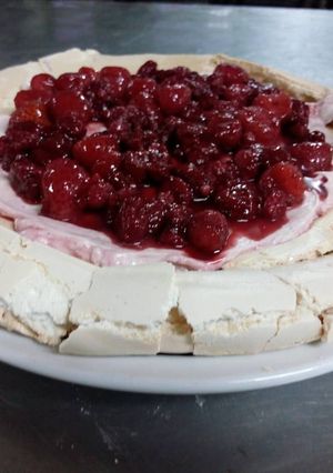 Una foto de Tarta pavlova