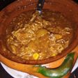 Papas cambray con pollo al mole ranchero de las Correa